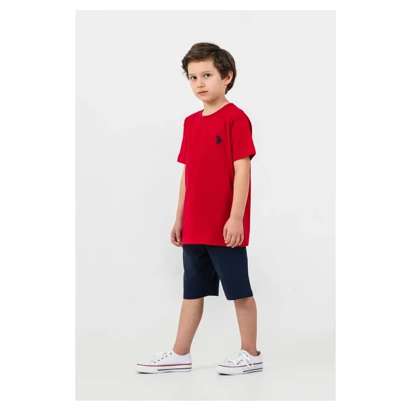 U.S. Polo Assn. Erkek Çocuk Kahverengi Bermuda Takım - 12 - 13 Yaş - Görsel 8