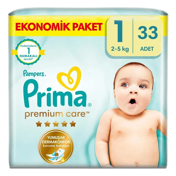 Prima Premium Care 1 Numara Yenidoğan 33'lü Bebek Bezi - Görsel 4