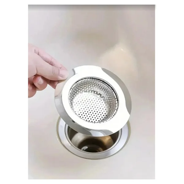 Paslanmaz Çelik Mutfak Lavabo Süzgeci Tıkanmayı Önleyici Drenej Tıpası 9cm - Görsel 2