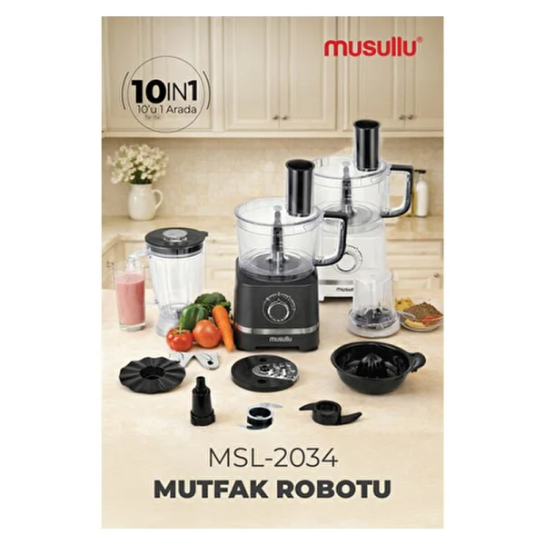 Musullu MSL-2034 10in1 2000 W Mutfak Robotu - Görsel 9