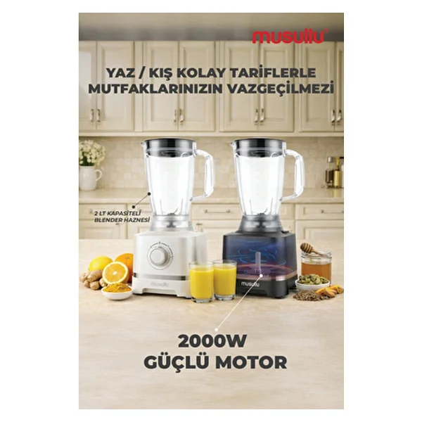 Musullu MSL-2034 10in1 2000 W Mutfak Robotu - Görsel 3