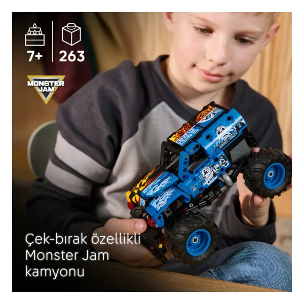 Lego 42219 Technic Monster Jam Grave Digger Ateş ve Buz - Görsel 6