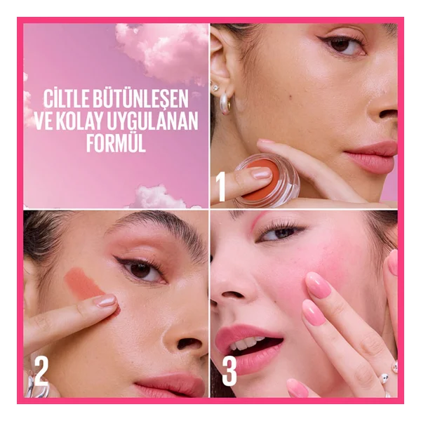 Maybelline New York Cloudtopia Mat Divine Crimson Köpük Allık - Görsel 7