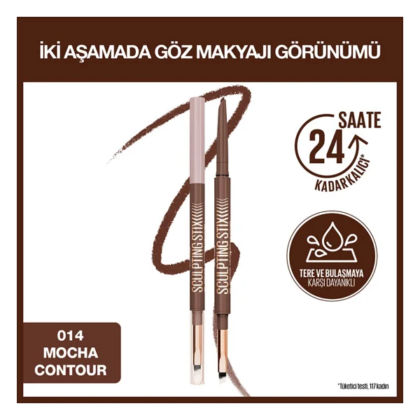 Maybelline New York Sculpting Stix Çift Uçlu 014 Mocha Contour Göz Kalemi - Görsel 5
