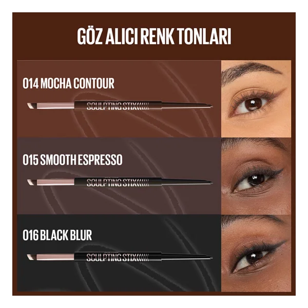 Maybelline New York Sculpting Stix Çift Uçlu 014 Mocha Contour Göz Kalemi - Görsel 7