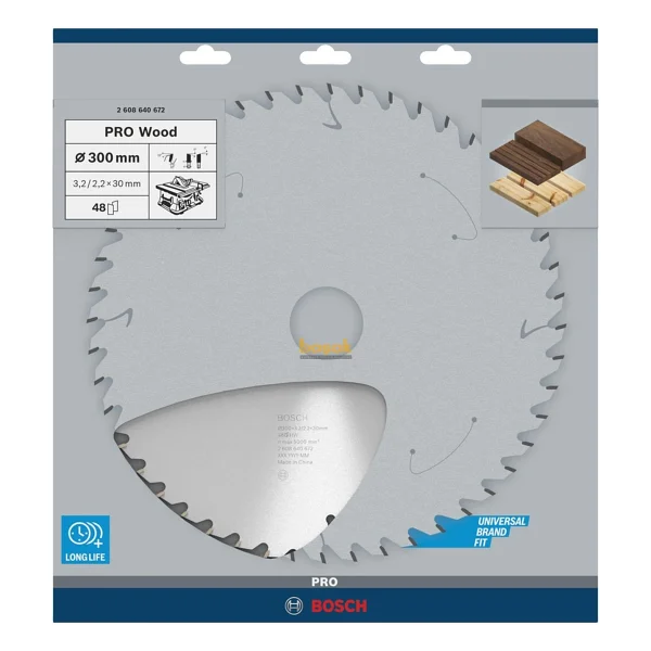 Bosch Pro 300x30 mm 48 Diş Ahşap Daire Testere 2608640672 - Görsel 2