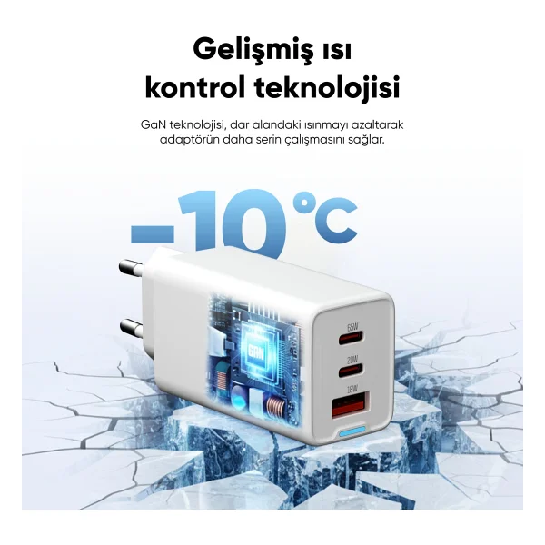 S-link SL-ECG65 65 W Hızlı Şarj Adaptörü - Görsel 7