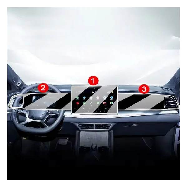 Mobilite BYD SEALION 7 Uyumlu Multimedya Gösterge ve Sağ Panel 3 lü Set 9H Nano Ekran Koruyucu - Görsel 2