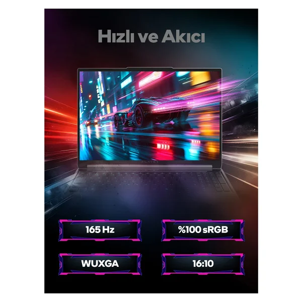 Game Garaj Slayer X5T-5050 C7 i5-13500HX 16 GB 1 TB SSD RTX5050 16" WUXGA Gaming Laptop - Görsel 4