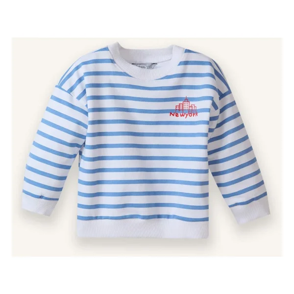 DeFacto Oversize Geniş Kalıp Bisiklet Yaka Baskılı 2'li Sweatshirt Erkek Bebek G6343A526SP - Mavi-BE534 - 18 - 24 Ay - Görsel 5