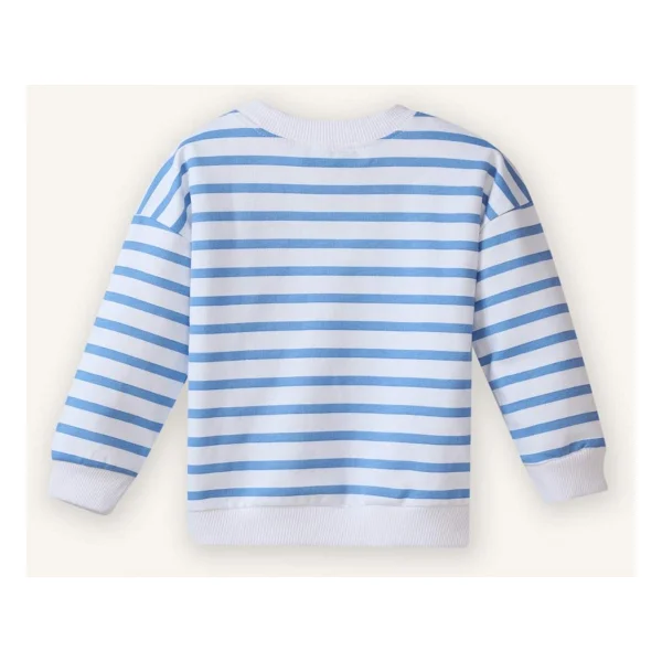 DeFacto Oversize Geniş Kalıp Bisiklet Yaka Baskılı 2'li Sweatshirt Erkek Bebek G6343A526SP - Mavi-BE534 - 18 - 24 Ay - Görsel 7