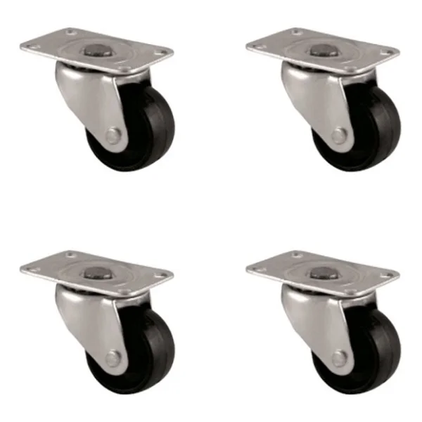 Furç Tablalı Bilyalı Teker - 28Mm - Siyah Hks232 - 4 Adet - Görsel 2
