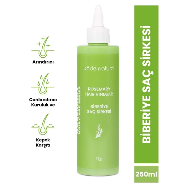 Bade Natural Biberiye Arındırıcı ve Canlandırıcı 250 ml Saç Sirkesi - Görsel 2