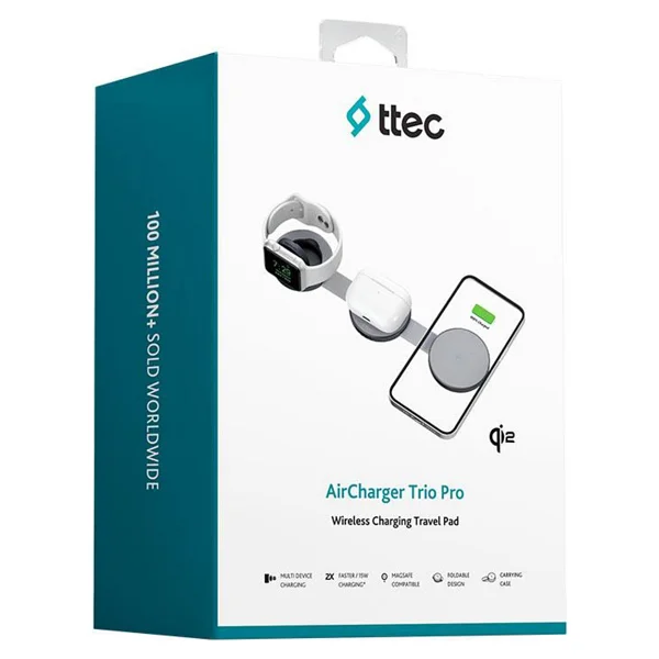 Ttec AirCharger Trio Pro 2KS39S 3in1 MagSafe Kablosuz Hızlı Şarj Aleti - Görsel 2