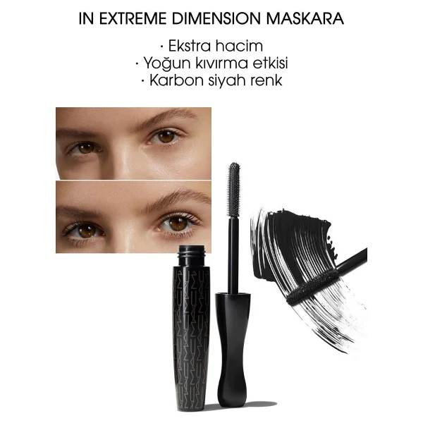M.A.C In Extreme Dimension 3D Lash Siyah Maskara - Görsel 6