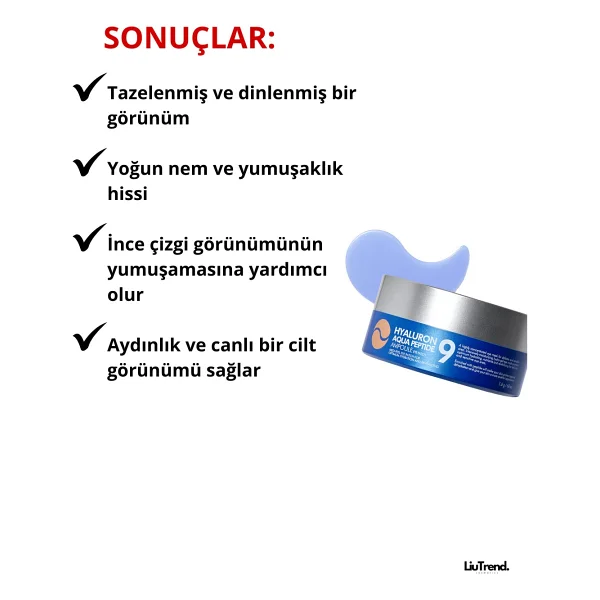 MEDIPEEL Hyaluron Aqua Peptide 9 Ampoule Nemlendirici 60'lı Göz Altı Maskesi - Görsel 3