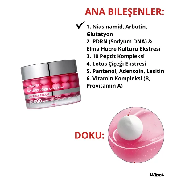 MEDIPEEL Phyto Ex PDRN Lifting Shot Drop Mikro İğneli 50 ml Yaşlanma Karşıtı Krem - Görsel 2