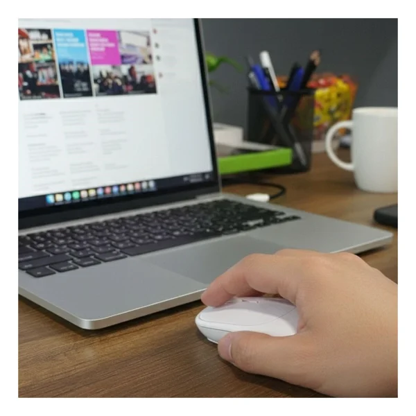 YK Design YK-MS6310 Beyaz Optik Kablosuz Mouse - Görsel 3