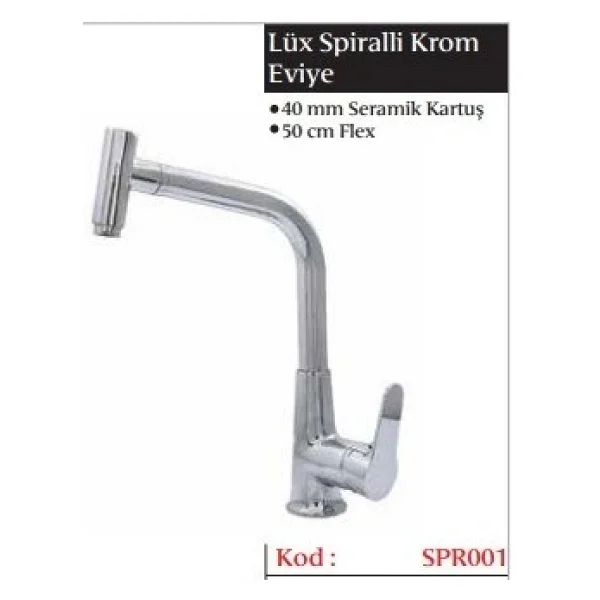 Gms Miray Mix SPR001 Spiralli Krom Mutfak Bataryası - Görsel 2
