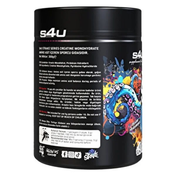 S4U Strake Series 300 gr Mikronize Kreatin - Görsel 2