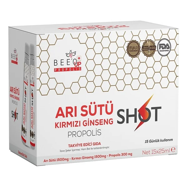 BEE'O Arı Sütü Ginseng Propolis 15'li Shot - Görsel 6