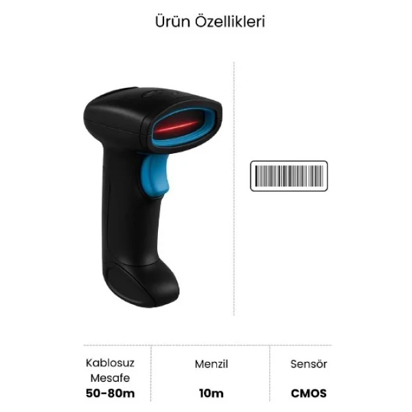 Kablosuz Standlı 1d/2d Barkod & Karekod Okuyucu - Görsel 3