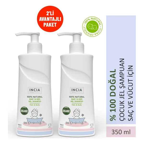 Incia Doğal Bebek ve Çocuk Jel Şampuan 350 ml 2 Adet - Görsel 8