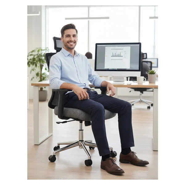 Zeon Büro Comfort Dark Gray Çalışma Koltuğu - Görsel 7