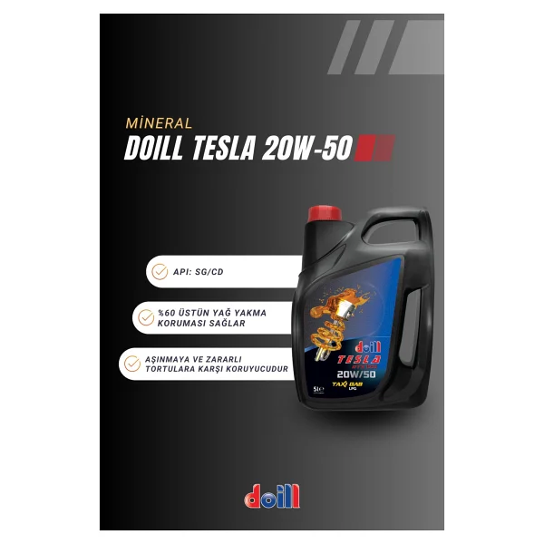 Doill Tesla RTX 1000 20W-50 5 lt Motor Yağı - 2026 - Görsel 2