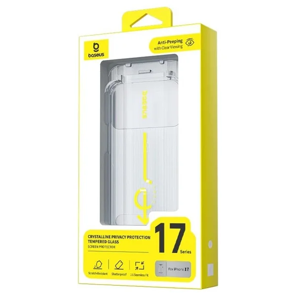 Baseus Crystalline HD İphone 17 Temperli Cam Ekran Koruyucu - Görsel 3