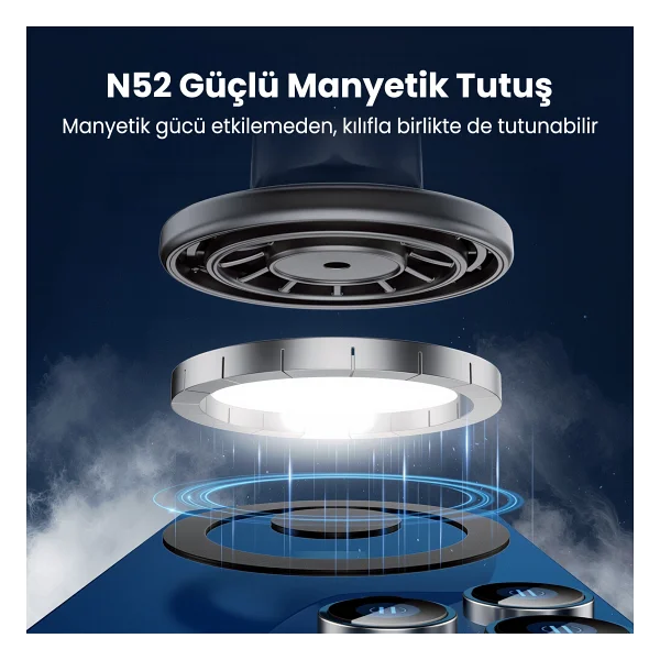 Bix BXCH13 MagSafe Manyetik Araç Telefon Tutucu - Görsel 4