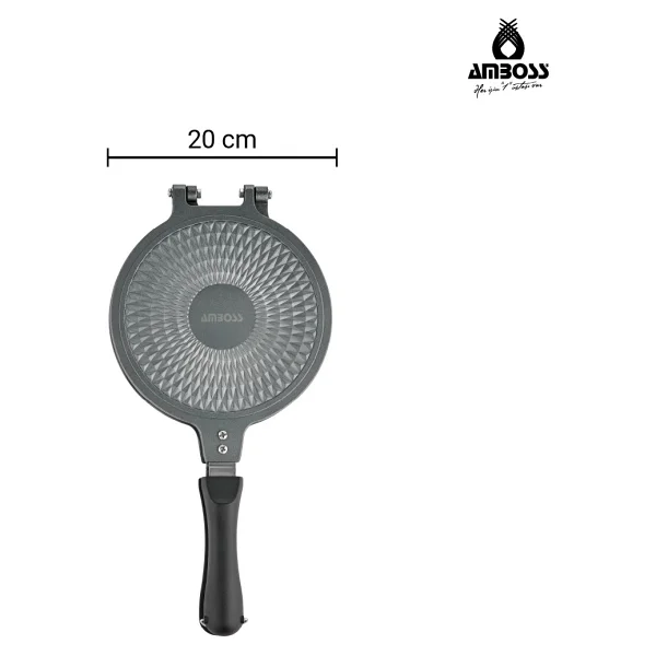 Amboss Kuvars Ocak Üstü 20 cm Döküm Waffle Tavası - Görsel 7