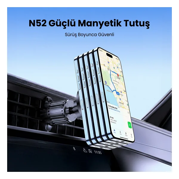 Bix BXCH14 MagSafe Manyetik Araç Telefon Tutucu - Görsel 3