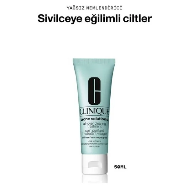Clinique Anti-Blemish Solutions All Over Clearing Treatment Yağsız Nemlendirici 50 ml - Görsel 10