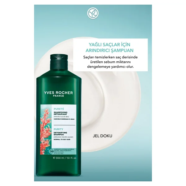 Yves Rocher Pure Detox Arındırıcı Yağlı Saçlar için Sülfatsız Şampuan 300 ml - Görsel 10