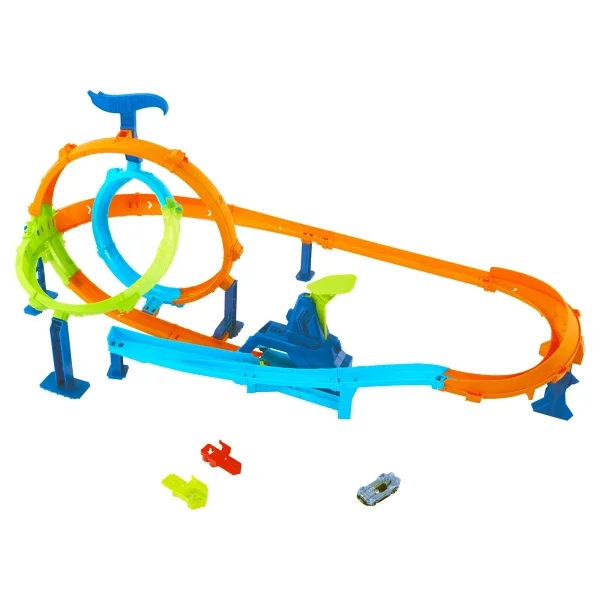 Hot Wheels Akrobasi Pistleri Dolambaçlı Hız Seti ve Metal Araba JHK73 - Görsel 6