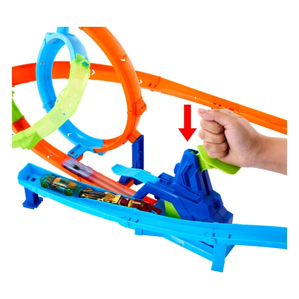 Hot Wheels Akrobasi Pistleri Dolambaçlı Hız Seti ve Metal Araba JHK73 - Görsel 4