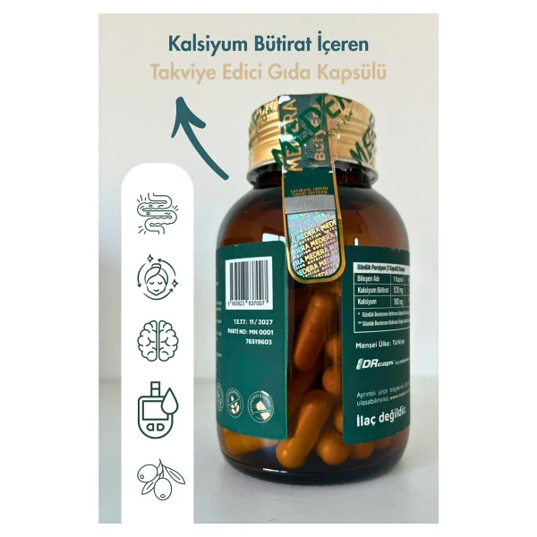 Medera Nutrition ButyEra 3 adet Kalsiyum Bütirat (Postbiyotik) İçeren Takviye Edici Gıda - 3'LÜ SET - Görsel 2