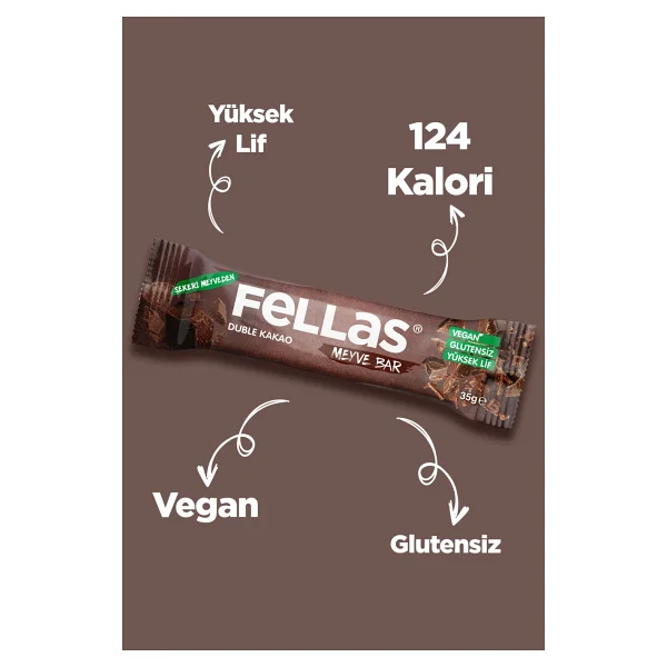 Fellas Duble Kakaolu Meyve Bar 12x35 gr - Görsel 4