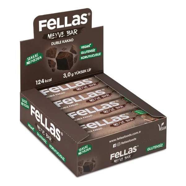 Fellas Duble Kakaolu Meyve Bar 12x35 gr - Görsel 2