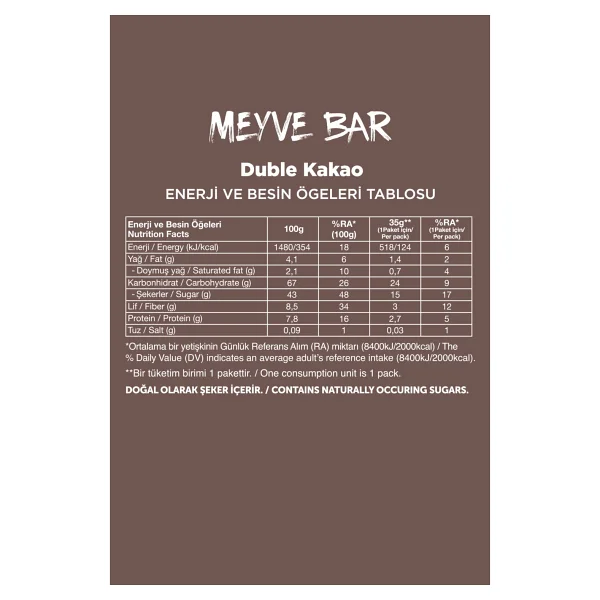 Fellas Duble Kakaolu Meyve Bar 12x35 gr - Görsel 6