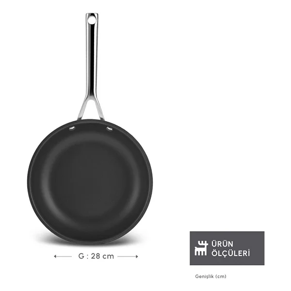 Karaca Plasma Steel 316+ 3Ply 28 cm Çelik Tava - Görsel 2