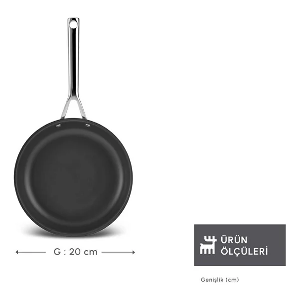 Karaca Plasma Steel 316+ 3Ply 20 cm Çelik Tava - Görsel 3