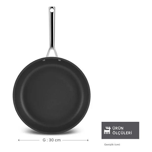 Karaca Plasma Steel 316+ 3Ply 30 cm Çelik Tava - Görsel 3