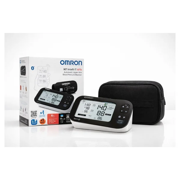 Omron M7 Intelli It Afib Üst Koldan Tansiyon Ölçer Bluetooth ile Taşıma Çantalı Hassas Ölçüm - Görsel 3