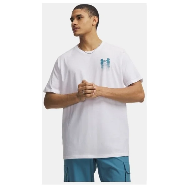 Under Armour Blur Logo 6009245 Kısa Kollu Bisiklet Yaka Erkek Tişört - Görsel 3