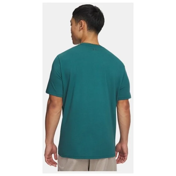 Under Armour Team Issue Wordmark 1329582-338 Yeşil Kısa Kollu Bisiklet Yaka Erkek Tişört - Görsel 2
