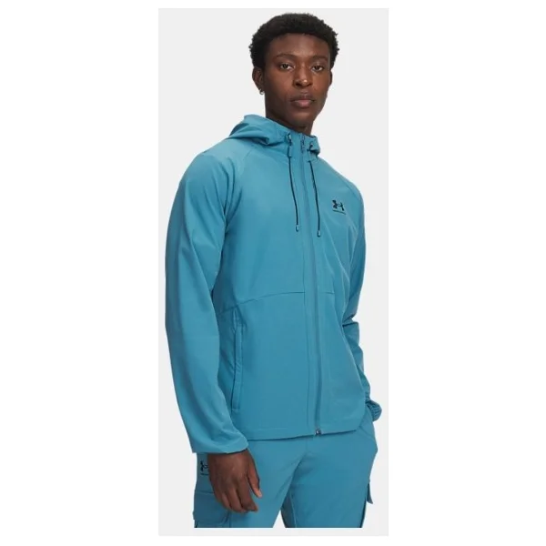 Under Armour Stretch Woven 6003001-025 Kapüşonlu Gri Erkek Rüzgarlık - Görsel 6