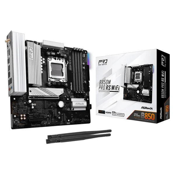 Asrock B850M Pro RS Wi-Fi AMD AM5 DDR5 Micro ATX Anakart - Görsel 3