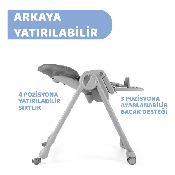 Chicco Polly Magic Mama Sandalyesi & Ana Kucağı Beslenme Seti Hediyeli - Kahverengi - Görsel 5
